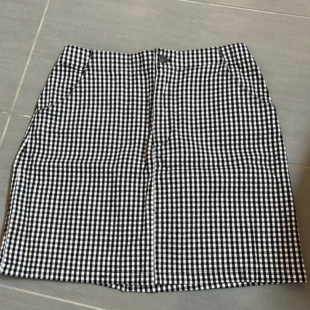 Checkered skirt- cotton and stretchy feel